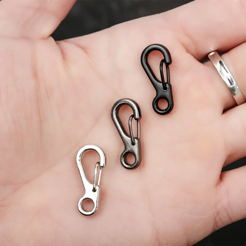10Pcs Mini SF Spring Backpack Clasps Carabiners EDC Gear