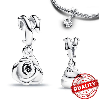Original 925 Sterling Silver Zircon Beads Charms Set Crowns Robots Koalas Rose Castles Star Map for DIY Bracelet Necklace Women Gift
