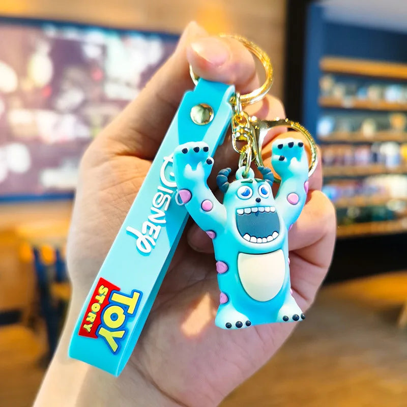 Kawaii Anime Disney Keychain Set Featuring Mickey Mouse, Minnie, Lilo & Stitch