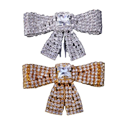 Luxury Rhinestone Bowknot Hairpins for Women Bridal and Wedding Accessories