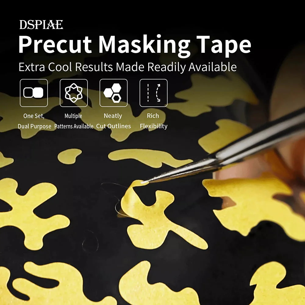 DSPIAE Digital Camouflage Hexagonal Masking Tape For Tanks