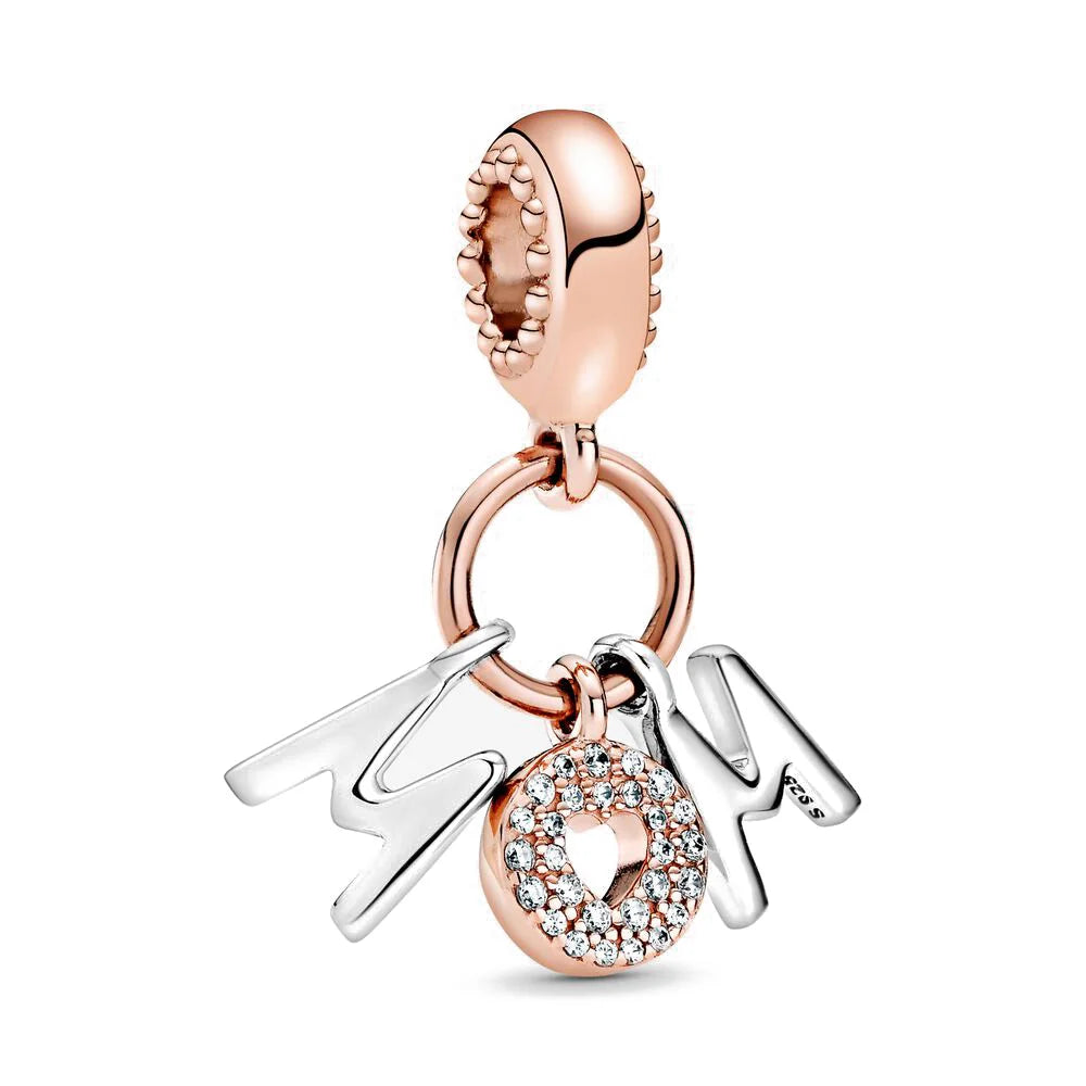 Rose Gold Butterfly Lock Key Charms Beads for DIY Jewelry Making F481