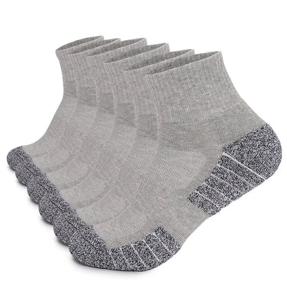 6 Pairs Mens Thermal Terry Hiking Socks Mid Crew Cushioned