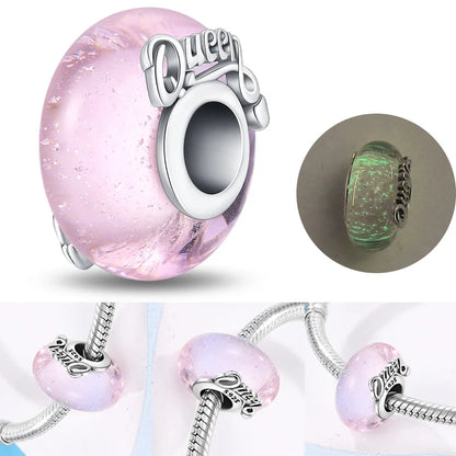 Colorful Flower Murano Glass Charm 925 Sterling Silver Top Rated DIY Jewelry for Bracelets and Necklaces LLZ047