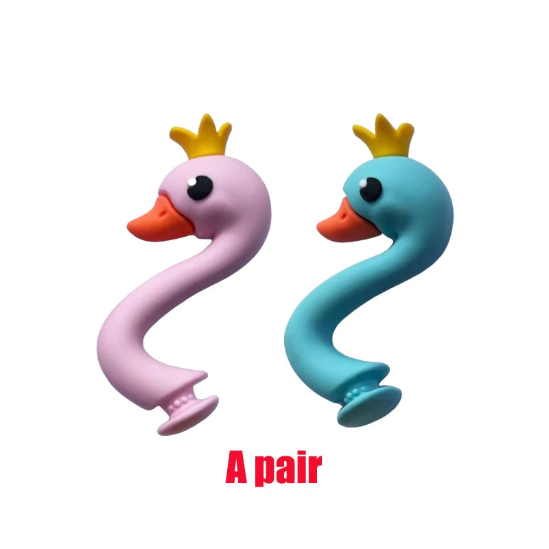 Whimsical 3D Swan Shoe Charms PVC Accessories for Customizing Shoes and Bags