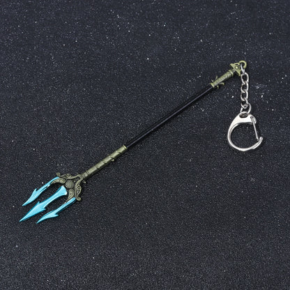 Creativity Poseidon Trident Keychain Cosplay Accessory for God of War Fans