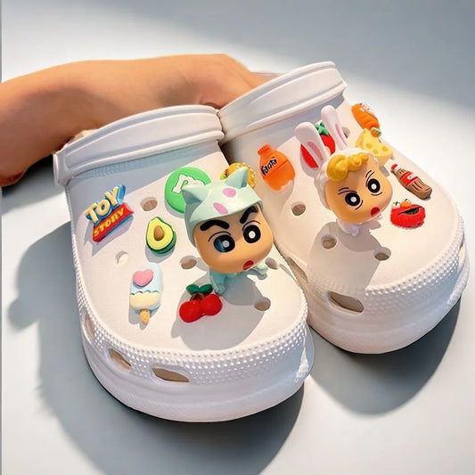 Miniso 3D Resin Cartoon Anime Shoe Charms for Clog Sandals Girls Boys Gift Party