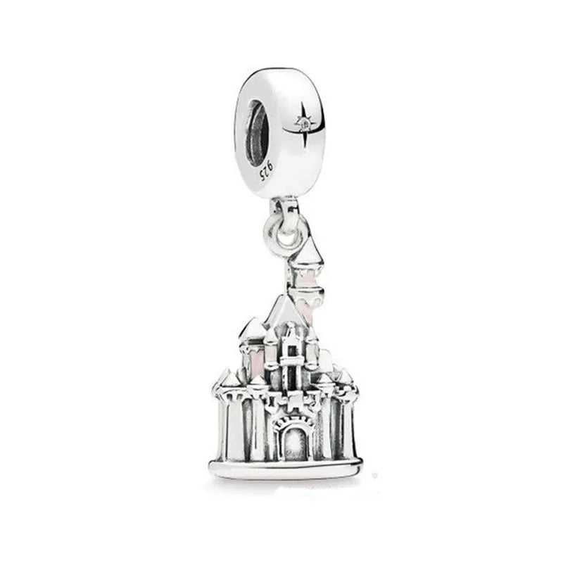 New 925 Silver Pink Purple Bead Ice Cream Pendant for European Original Bracelet DIY Exquisite Jewelry