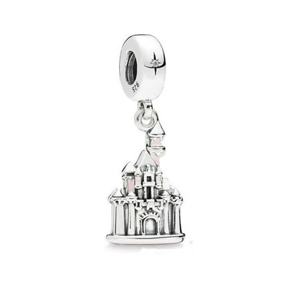 New 925 Silver Pink Purple Bead Ice Cream Pendant for European Original Bracelet DIY Exquisite Jewelry