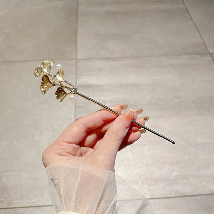 Elegant Chinese Tassel Hair Stick Floral Design Hairpin for Women