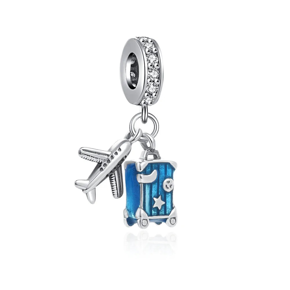 Sunflower Evil Eye Charm 925 Silver Plated Bead for DIY Bracelets Women's Jewelry B2522