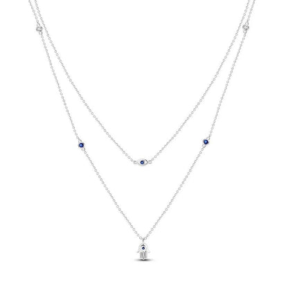 925 Sterling Silver Blue Evil Eye Jewelry Set With Zircon Charms Pendant Ring Earrings For Bracelet Necklace Gift