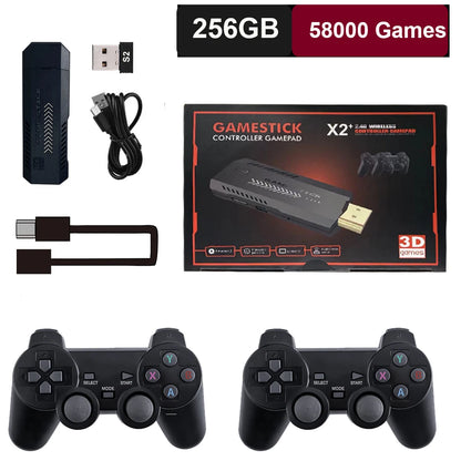 GD10 Plus 4K Retro Portable Game Console With 2.4G Dual Controllers HD Output Supporting PS1 N64 3D Gaming