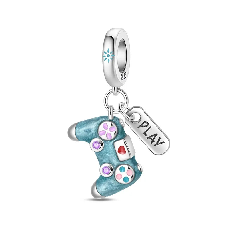 Original 925 Sterling Silver Magic Cube Charm Bead Pendant with Zircon for Bracelet and Necklace Jewelry