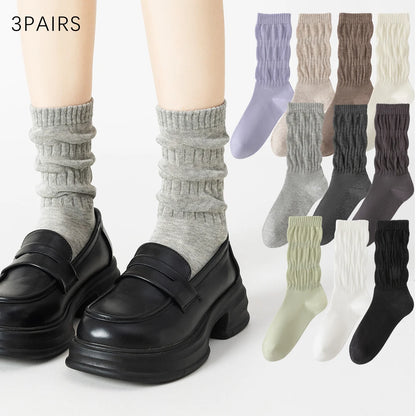 3 Pairs Antibacterial Breathable Seamless Socks Women