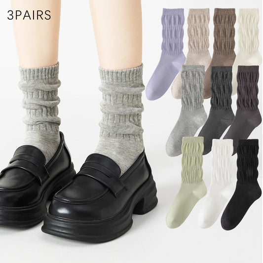 3 Pairs Antibacterial Breathable Seamless Socks Women