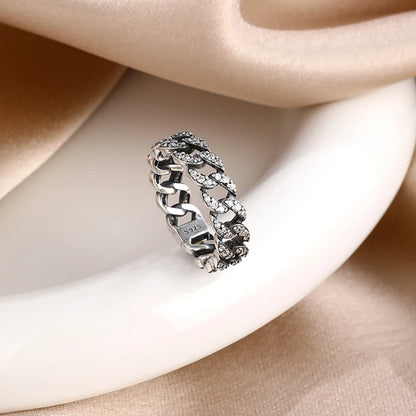 Elegant 925 Sterling Silver Pearl Inlaid Ring for Women High End Fashion Jewelry