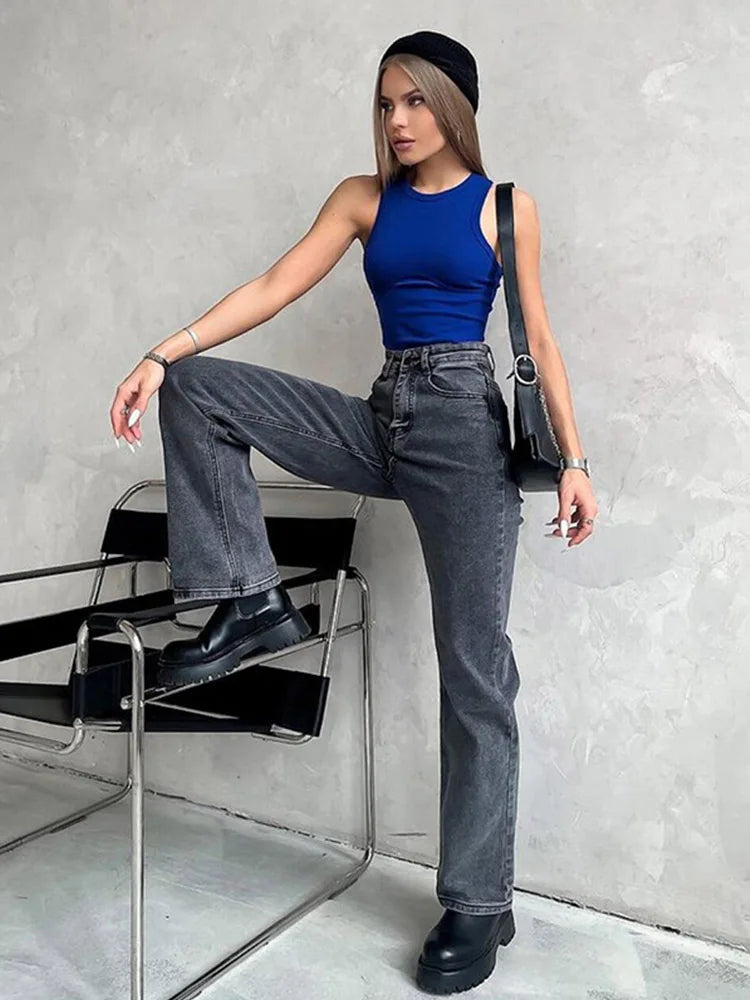 Ribbed Body Shaping Tank Top Women Sleeveless O Neck