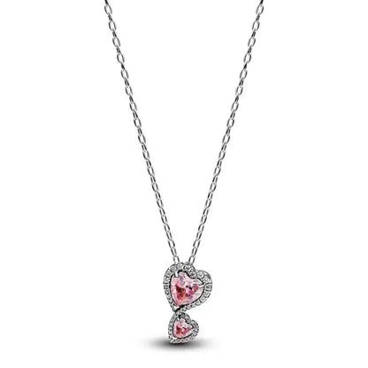 Luxury 925 Sterling Silver Colorful Arrow Heart Bow Tie Feather Pendant Necklace Charming DIY Gift for Women
