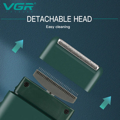 VGR 390 Mini Cordless Beard Trimmer Razor for Men
