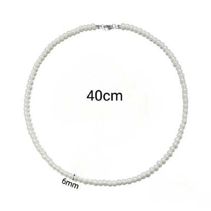Elegant Unisex Pearl Necklace Handmade Bead Strand for Weddings and Banquets 2024 Trend