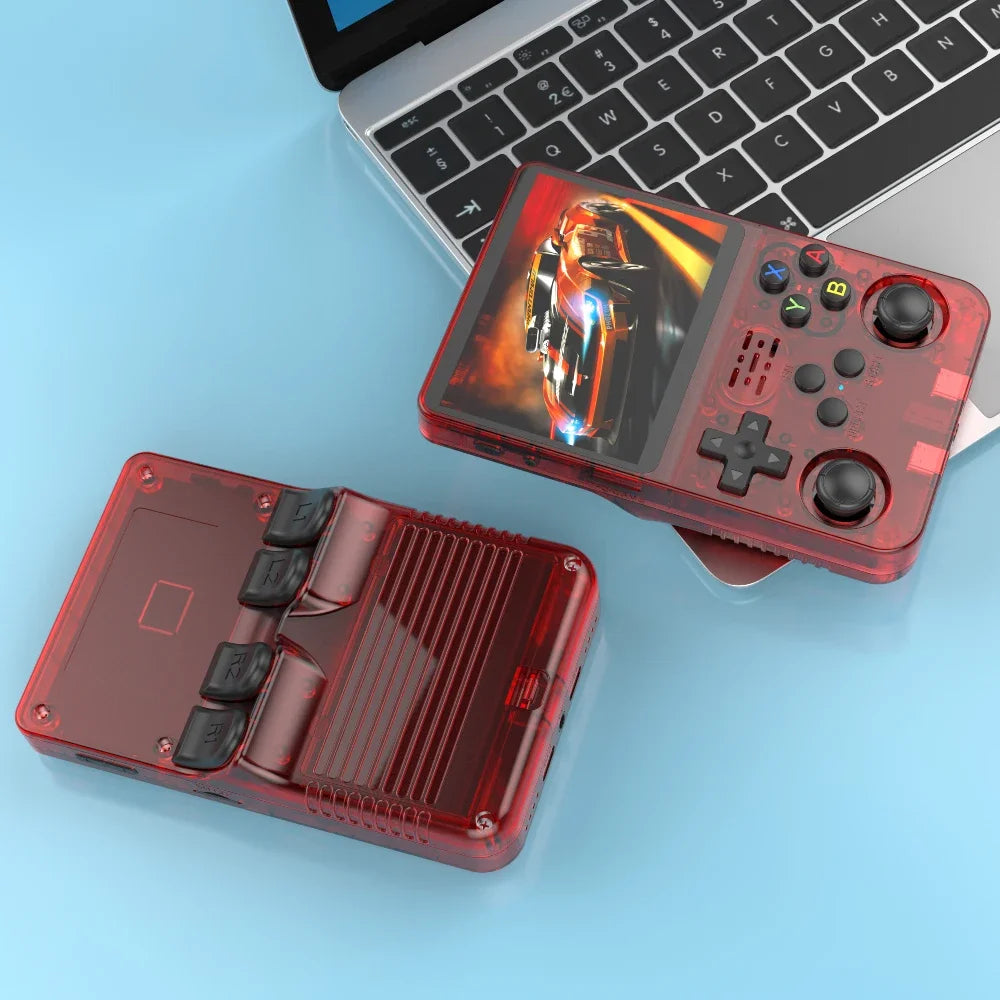 R36S 128GB Retro Handheld Game Console Linux 3.5 Inch IPS Screen Portable Pocket Player Dual Joysticks 15000 Games Expandable 64GB 256GB Kid Gift