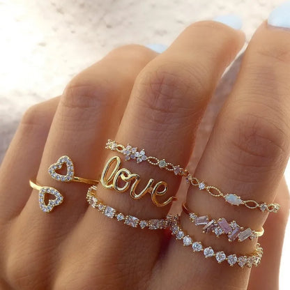 Elegant Star Moon Gold Rings Set for Women and Teens - Trendy Stackable Knuckle Rings for Birthday and Christmas Gifts 2024
