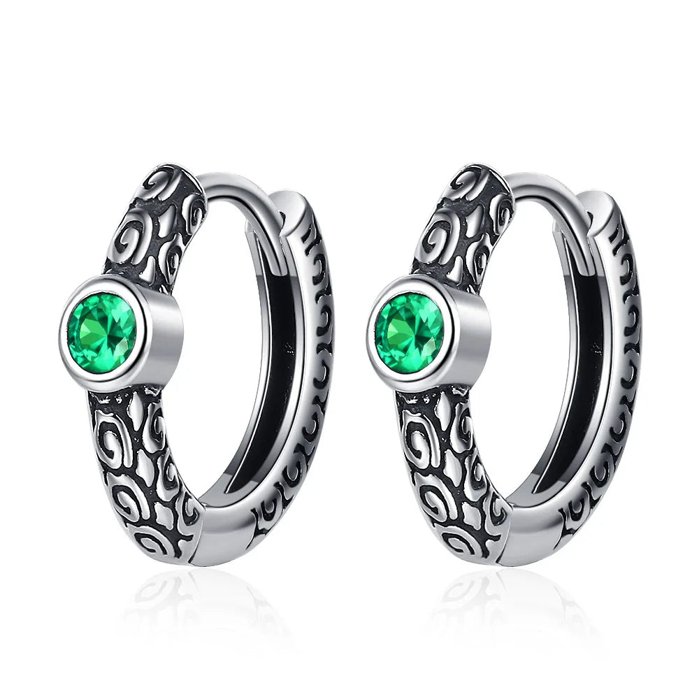 Elegant 925 Sterling Silver Zircon Stud Earrings for Women's Wedding and Engagement