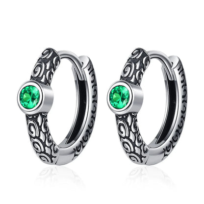 Elegant 925 Sterling Silver Zircon Stud Earrings for Women's Wedding and Engagement