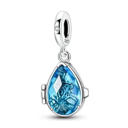 925 Sterling Silver Love Starry Sky Cat Paw Charms Beads
