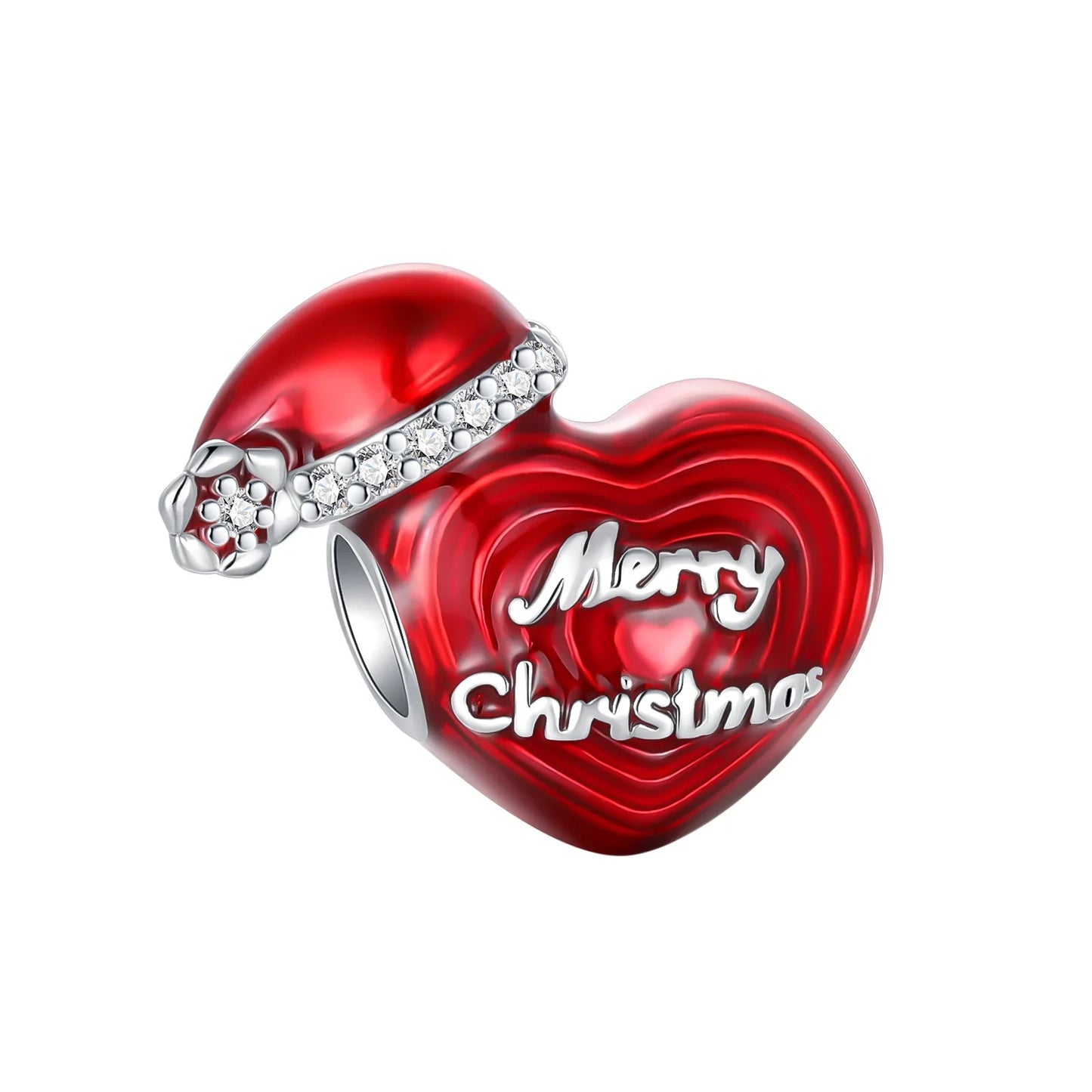 925 Sterling Silver Christmas Charms Set Santa Claus Reindeer Snowflake Beads for DIY Jewelry Gifts