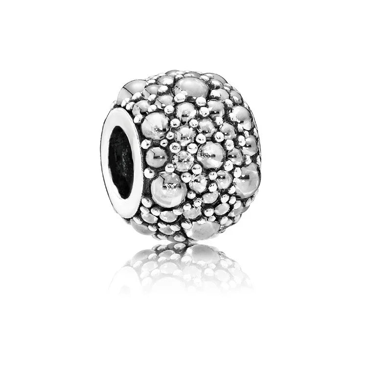 New 925 Silver Pink Purple Bead Ice Cream Pendant for European Original Bracelet DIY Exquisite Jewelry