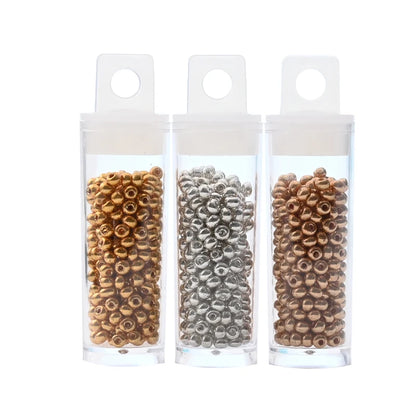 Czech Gold Colorfast Glass Mini Beads for DIY Bracelet Jewelry 8/0 Small Uniform 1.5/2/3mm