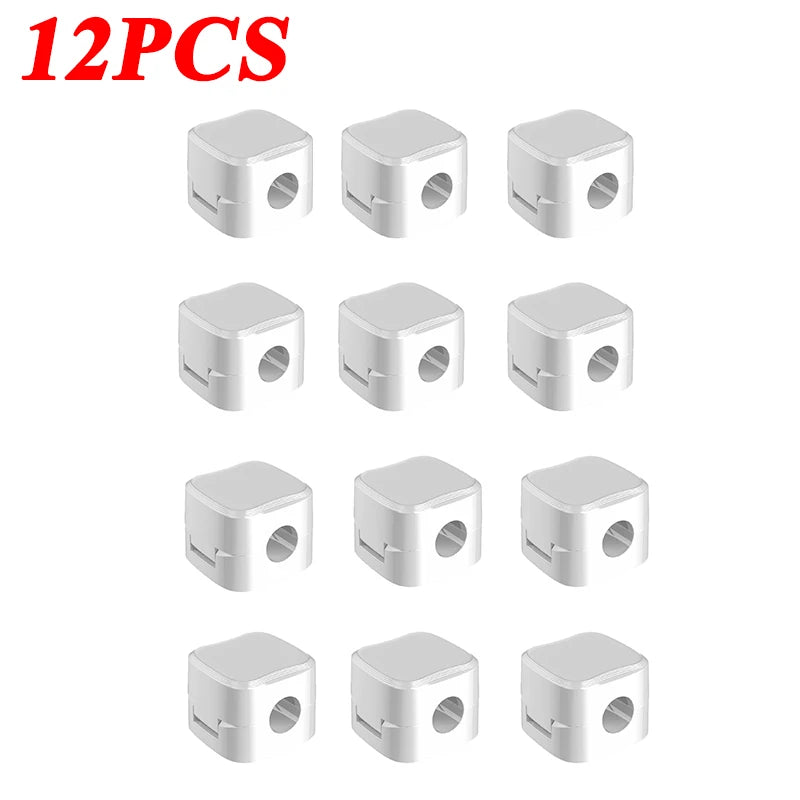Magnetic Cable Clip With Adhesive Base 7.5mm Slot Wire Holder Cord Organizer For Home Office Desk Management