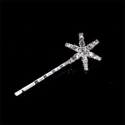 Vintage Moon Star Rhinestone Hairpin for Women Bridal Wedding Accessories