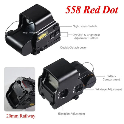 Eotech 558 G43 Magnifier Holographic Sight Scope with Folding Side Flip and 5X Magnification for Tactical Reflex Riflescope