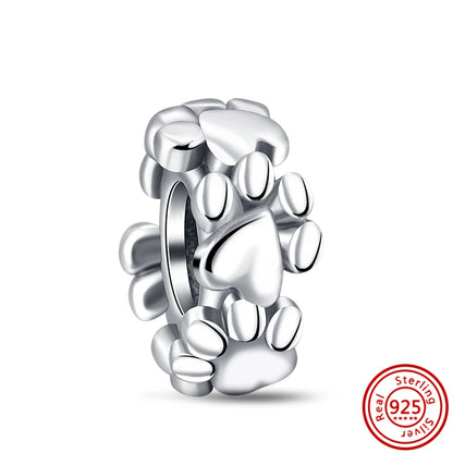 Silver Animal Hearts Infinity Crown Bead Charms Bracelet for Women 925 Sterling Silver Jewelry Y293
