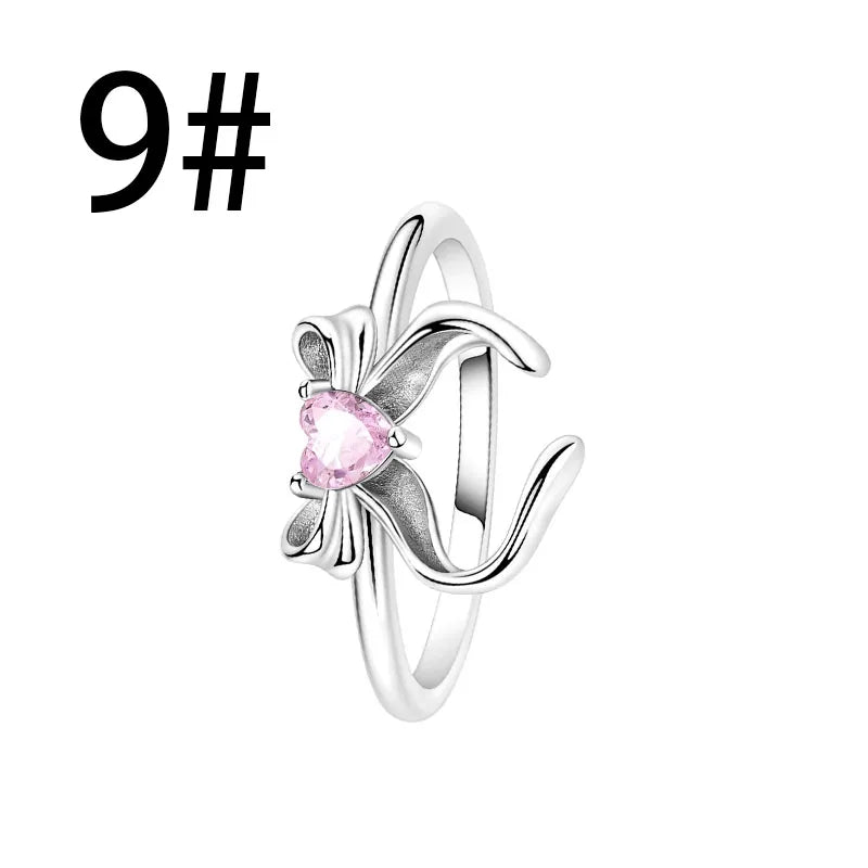 925 Sterling Silver Colorful Butterfly Heart Charms for Women DIY Jewelry Pendants Rings Earrings Bracelets