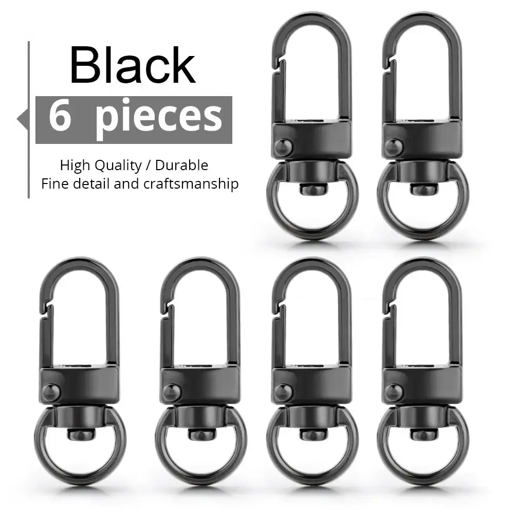 6 Pcs/Lot Keychain DIY Accessories Dog Collar Buckles Clip Black
