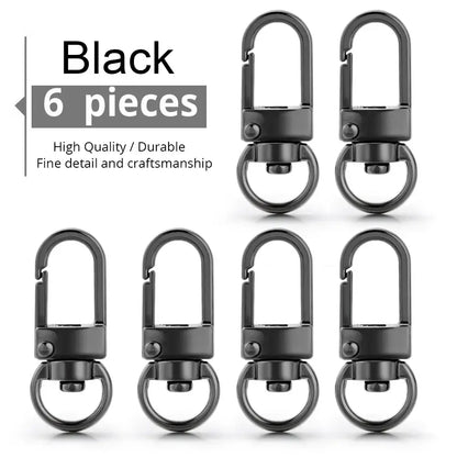 6 Pcs/Lot Keychain DIY Accessories Dog Collar Buckles Clip Black