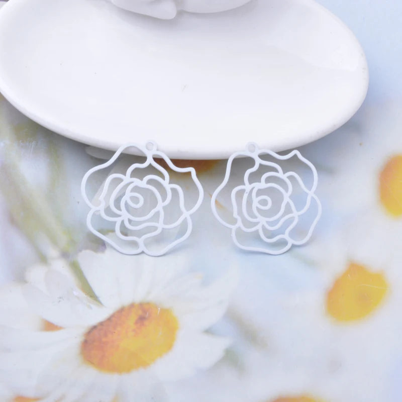 Brass Leaf Sunflower Waterdrop Charms Set for DIY Jewelry Making