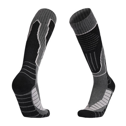 Men Thick Cotton Ski Socks Knee High Thermal Outdoor