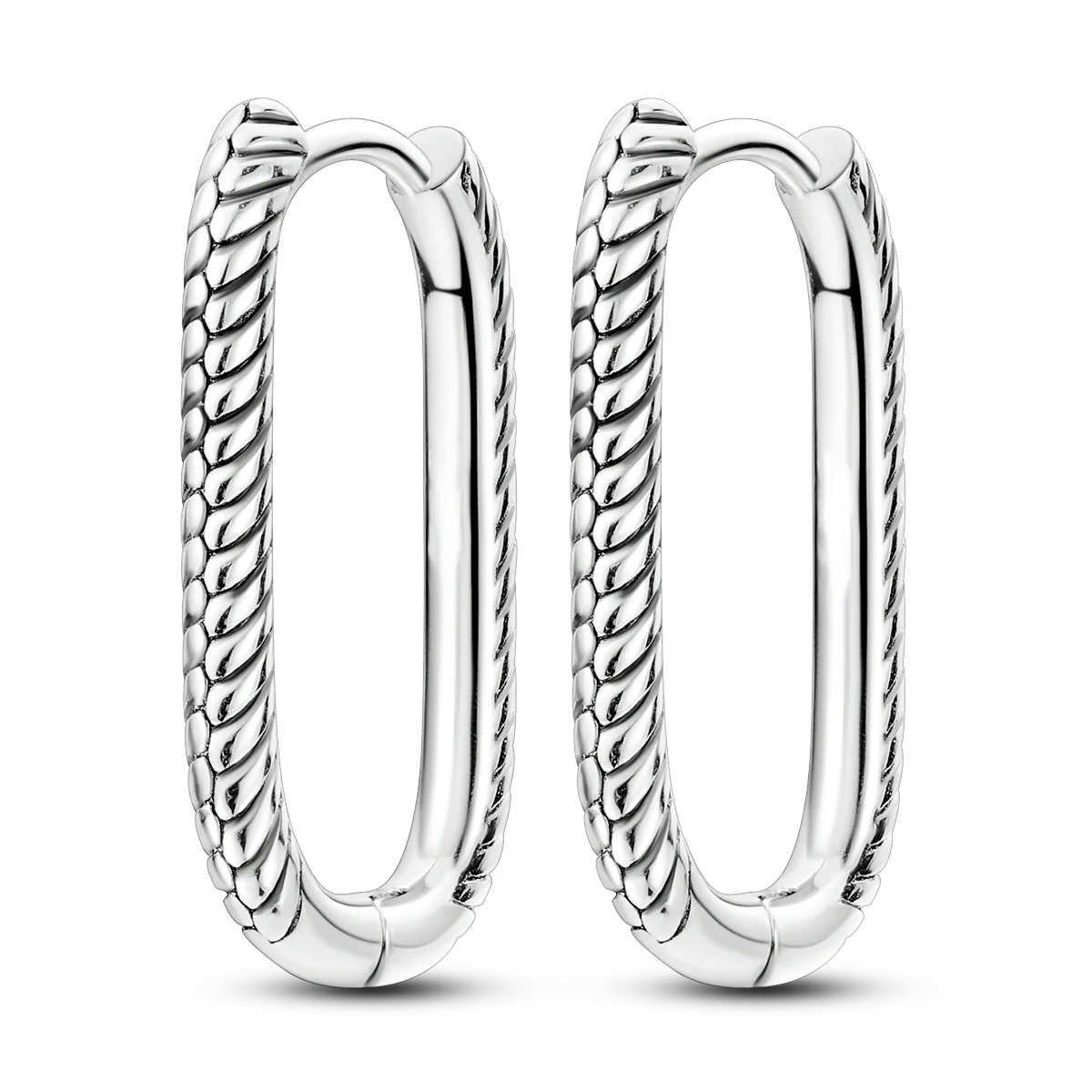 925 Silver Geometric Hoop Earrings for Women with Zircon Moon and Heart Design Fashion Jewelry Gift