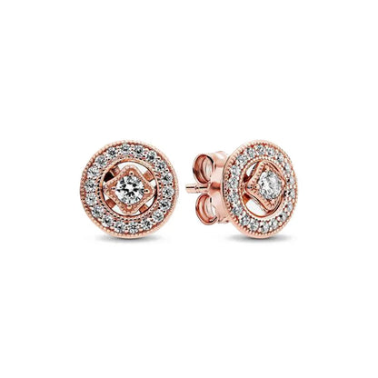 European 925 Silver Snowflake Butterfly Heart Shaped Earrings Exquisite Women's Holiday Jewelry Gifts