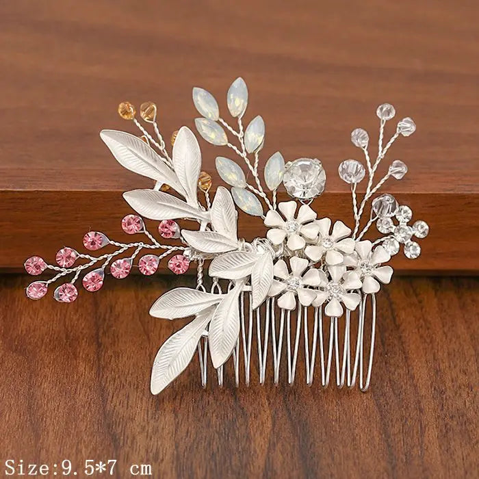 Silver Pearl Rhinestone Bridal Hair Combs - Top-Rated Wedding Hair Accessories for Women Silver 5