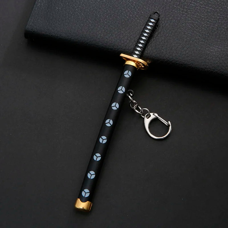 Mini Roronoa Zoro Sword Keychain for One Piece Fans white