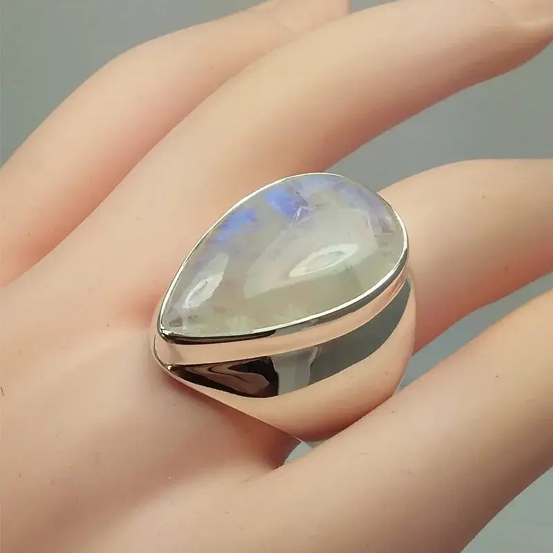 Buyee 925 Sterling Silver Sweet Big Ring for Women Fashion Jewelry 9