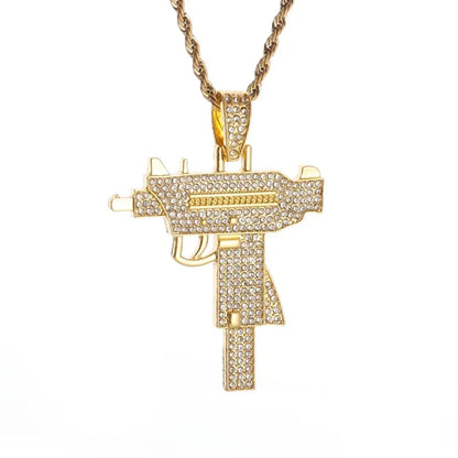 Cubic Zirconia Hip Hop XO Pendant Necklace for Men and Women