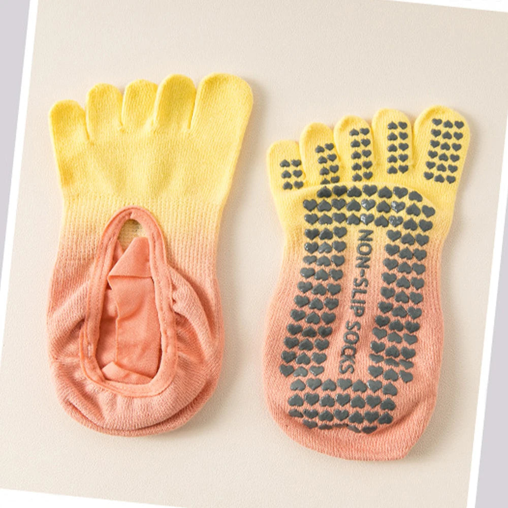 Premium Yoga Toe Socks Low Cut Tie Dye Breathable Moisture
