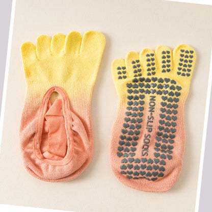 Premium Yoga Toe Socks Low Cut Tie Dye Breathable Moisture